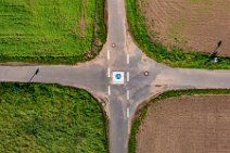 AERIAL ART - bicycle boulevard crossing - Niederkassel - Germany