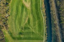 AERIAL ART - Tracks on a meadow and river Sieg - Germany 2 AERIAL ART - Tracks on a meadow and river Sieg - Germany 2