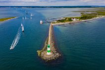 AERIAL ART - mouth of the baltic sea fjord Schlei with lighthouse Schleimuende - Germany 01 AERIAL ART - mouth of the baltic sea fjord Schlei with lighthouse Schleimuende - Germany