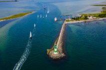 AERIAL ART - mouth of the baltic sea fjord Schlei with lighthouse Schleimuende - Germany 02 AERIAL ART - mouth of the baltic sea fjord Schlei with lighthouse Schleimuende - Germany