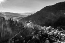 AERIAL ART MONOCHROME - BRAN CASTLE in backlight - Romania 01 AERIAL ART MONOCHROME - BRAN CASTLE in backlight - Romania 01.JPG