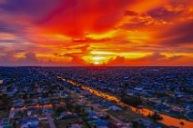 AERIAL ART - dramatic sunset and burning sky over Cape Coral - Florida - USA 01 AERIAL ART - dramatic sunset and burning sky over Cape Coral - Florida - USA 01.jpg
