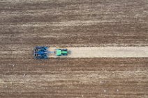 AERIAL ART - John Deer tractor working on a field - Germany 09 AERIAL ART - John Deer tractor working on a field - Germany