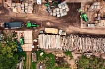 AERIAL ART - tractors on a farm - Germany