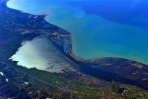 20121018_134717_GEOART_DIVJAKE_LAGOON_OF_KARAVASTA_Albania GEO ART: 41 06.6N 019 40.8E; ALBANIA, city of DIVJAKE and National Park DIVJAKE-KARAVASTA at the Lagoon of KARAVASTA