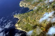 20140123_124926_GEOART_Malta_main_island_north_west_coast Aerial: MALTA INTERNATIONAL AIRPORT (LUQA AIRPORT), Villetta, MALTA; LMML; Lufthansa Technik Malta Base
