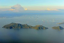 GEO ART - VESSELS WAITING FOR THE CANAL PASSAGE NEAR TABOGA ISLAND AND TABUGUILLA ISLAND - PACIFIC SIDE - PANAMA 2