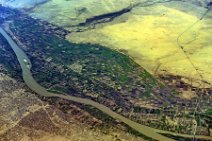 GEO ART - FIELDS ALONG BLUE NILE RIVER - SOUTHEAST OF KHARTOUM - SUDAN 1
