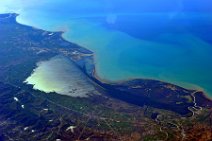 20121018_134721_GEOART_DIVJAKE_LAGOON_OF_KARAVASTA_Albania GEO ART: 41 06.6N 019 40.8E; ALBANIA, city of DIVJAKE and National Park DIVJAKE-KARAVASTA at the Lagoon of KARAVASTA