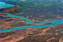 20130508_112948_GEOART_Saint_Clair_River_flowing_into_Lake_Saint_Clair_USA_CANADA_2 GEO ART: Saint Clair River going into Lake Saint Clair; east of Lake Saint Clair; (USA/CANADA); the river is the border; USA north, CANADA south