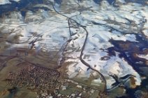 P1080147 Luftaufnahme: Rheinland-Pfalz: Ortschaft inmitten von Feldern