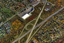 GEO ART - HIGHWAY CROSSING AND AUTUMNAL COLORS AROUND DETROIT - USA GEO ART - HIGHWAY CROSSING AND AUTUMNAL COLORS AROUND DETROIT - USA GEO ART - HIGHWAY CROSSING AND AUTUMNAL COLORS AROUND DETROIT - USA