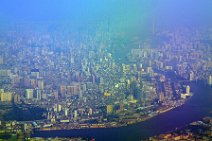 DSC_7857 Luftbild der Stadt Guangzhou, ehemals Kanton mit dem Pearl Fluss; bekannt als FABRIK DER WELT