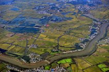 GEO ART - FIELDS AND RIVER - NEAR NANJING - CHINA GEO ART - FIELDS AND RIVER - NEAR NANJING - CHINA