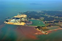 20110903_042731_YELLOW_SEA_INCHEON Power Plant on an Yellow Sea island near Incheon, South Korea