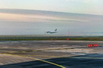 Landing Lufthansa A380 in morning haze - Frankfurt - Germany 1 Landing Lufthansa A380 in morning haze - Frankfurt - Germany 1