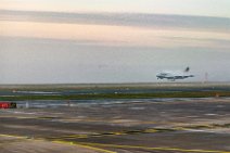Landing Lufthansa A380 in morning haze - Frankfurt - Germany 2 Landing Lufthansa A380 in morning haze - Frankfurt - Germany 2