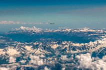 Korean Air Boeing B747 over the alps Korean Air Boeing B747 over the alps