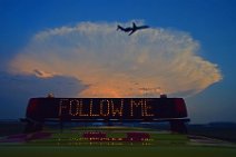 FOLLOW ME BY NIGHT WITH AIRCRFT AND CLOUD