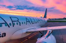 Lufthansa Airbus A320 in Star Alliance livery - sunrise in Belgrade - Serbia 01 Lufthansa Airbus A320 in Star Alliance livery - sunrise in Belgrade - Serbia 01.jpg