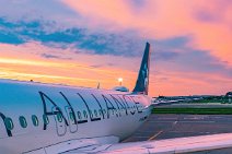 Lufthansa Airbus A320 in Star Alliance livery - sunrise in Belgrade - Serbia 02 Lufthansa Airbus A320 in Star Alliance livery - sunrise in Belgrade - Serbia 02.jpg