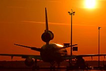 LUFTHANSA CARGO MD 11F in SUNSET LIGHT 1
