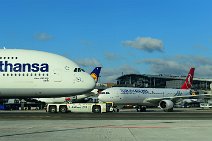 LUFTHANSA AIRBUS A380 AND TURKISH AIRLINES AIRBUS A330-300 LUFTHANSA AIRBUS A380 AND TURKISH AIRLINES AIRBUS A330-300