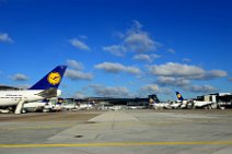 LUFTHANSA AIRPLANES AT TERMINAL 1A IN FRANKFURT AIRPORT - EDDF 02 LUFTHANSA AIRPLANES AT TERMINAL 1A IN FRANKFURT AIRPORT - EDDF 02