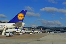 LUFTHANSA AIRPLANES AT TERMINAL 1A IN FRANKFURT AIRPORT - EDDF 03 LUFTHANSA AIRPLANES AT TERMINAL 1A IN FRANKFURT AIRPORT - EDDF 03