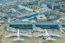 Two Emirates Airbus A380 in London Heathrow Gate Position - United Kingdom GEO ART - Two Emirates Airbus A380 in London Heathrow Gate Position - United Kingdom.jpg