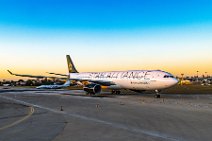 Air Canada Airbus A330 in Star Alliance livery - during sunrise in Lisbon - 02 Air Canada Airbus A330 in Star Alliance livery - during sunrise in Lisbon - 02