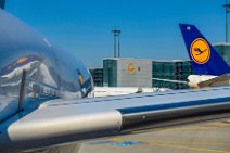 Lufthansa B747 tail mirroring in aircraft tail - EDDF Lufthansa B747 tail mirroring in aircraft tail - EDDF