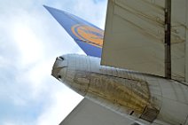 LUFTHANSA BOEING B747-8 TAIL WITH DUST ART LUFTHANSA BOEING B747-8 TAIL WITH DUST ART