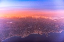 GEO ART - Maritime Alps and Nice with Airport in hazy sunset light - France GEO ART - Maritime Alps and Nice with Airport in hazy sunset light - France