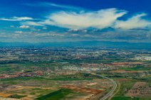 GEO ART . approching RWY 32L Madrid airport and Madid in the back - Spain 01 GEO ART . approching RWY 32L Madrid airport and Madid in the back - Spain 01