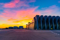 Lufthansa maintenance hangar in EDDF during sunset 1 Lufthansa maintenance hangar in EDDF during sunset 1.jpg