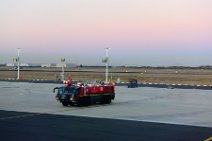 DRY SALUTE OF THE FIRE BRIGADE AT CAPETOWN AIRPORT - FAREWELL FLIGHT - SOUTH AFRICA 06 DRY SALUTE OF THE FIRE BRIGADE AT CAPETOWN AIRPORT - FAREWELL FLIGHT - SOUTH AFRICA 06