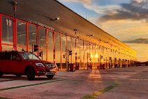 New southern fire station at Frankfurt airport during sunset - Germany New southern fire station at Frankfurt airport during sunset - Germany.jpg