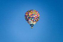 Single Hot Air Balloon in the blue sky - Mexico 03 Single Hot Air Balloon in the blue sky - Mexico 03
