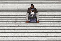 Man on the stairs of Grande Arche - La Defense - Paris - France Man on the stairs of Grande Arche - La Defense - Paris - France.jpg
