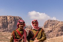 Uniformed security guards at the Urn Tomb - Petra - Jordan 01 Uniformed security guards at the Urn Tomb - Petra - Jordan 01