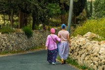 Two Armenian women walking down the Mount of Olives - Jerusalem - Israel Two Armenian women walking down the Mount of Olives - Jerusalem - Israel