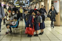 Schoolgirls in a Tokyo metro station - Japan 03 Schoolgirls in a Tokyo metro station - Japan 03.JPG