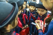 Schoolgirls in a Tokyo metro station - Japan 04 Schoolgirls in a Tokyo metro station - Japan 04.JPG