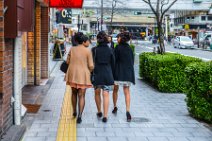Three japanese ladies walking in Osaka - Japan Three japanese ladies walking in Osaka - Japan