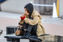 Young woman with mobile on a bench - Tokyo - Japan Young woman with mobile on a bench - Tokyo - Japan.JPG