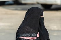 Veiled woman in Giza - Cairo - Egypt Veiled woman in Giza - Cairo - Egypt