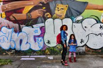 Mother and daughter in front of graffiti - Bogota - Colombia 02 Mother and daughter in front of graffiti - Bogota - Colombia 02.jpg