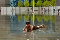 Kids playing in Water mirror fountain in front of Symphony Hall - Birmingham - United Kingdom 01 Kids playing in Water mirror fountain in front of Symphony Hall - Birmingham - United Kingdom 01