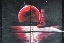 Painting of a sailing ship with red moon Painting of a sailing ship with red moon.jpg